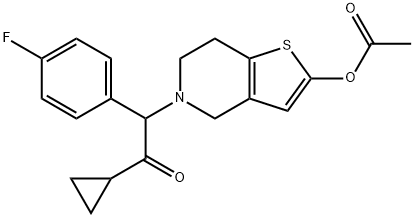 5-(2-cyclopropyl-1-(4-fluorophenyl) -2-oxoethyl)-4,5,6,7-tetrahydrothieno [3,2-c]pyridin-2-yl acetate