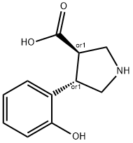 (+/-)-trans-4-(2-hydroxy-phenyl)-pyrrolidine-3-carboxylic acid Structural