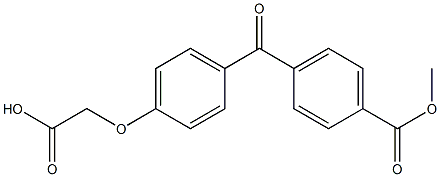Benzoic acid, 4-[4-(carboxyMethoxy)benzoyl]-, 1-Methyl ester Structural