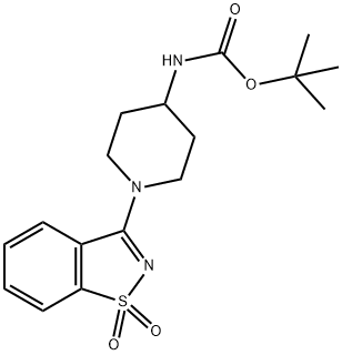 tert-Butyl (1-(1,1-dioxidobenzo[d]isothiazol-3-yl)piperidin-4-yl)carbaMate Structural