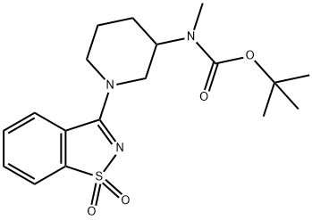tert-Butyl (1-(1,1-dioxidobenzo[d]isothiazol-3-yl)piperidin-3-yl)(Methyl)carbaMate Structural