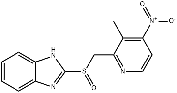 2-(((3-Methyl-4-nitropyridin-2-yl)Methyl)sulfinyl)-1H- benzo[d]iMidazole Structural Picture