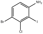 4-BroMo-3-chloro-2-iodoaniline Structural