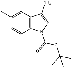 tert-butyl 3-aMino-5-Methyl-1H-indazole-1-carboxylate Structural