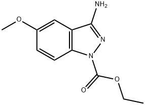 ethyl 3-aMino-5-Methoxy-1H-indazole-1-carboxylate Structural