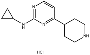 N-Cyclopropyl-4-(4-piperidinyl)-2-pyriMidinaMine hydrochloride Structural