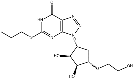 (1S,2S,3R,5S)-3-(7-hydroxy-5-(propylthio)-3H-[1,2,3]triazolo[4,5-d]pyriMidin-3-yl)-5-(2-hydroxyethoxy)cyclopentane-1,2-diol Structural