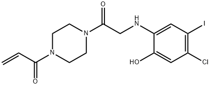 1-(4-(2-((4-chloro-2-hydroxy-5-iodophenyl)aMino)acetyl)piperazin-1-yl)prop-2-en-1-one Structural