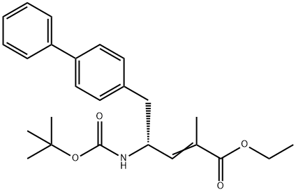 (R,E)-ethyl 5-([1,1'-biphenyl]-4-yl)-4-((tert-butoxycarbonyl)aMino)-2-Methylpent-2-enoate Structural