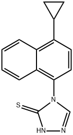 4-(4-cyclopropylnaphthalen-1-yl)-1H-1,2,4-triazole-5(4H)-thione Structural