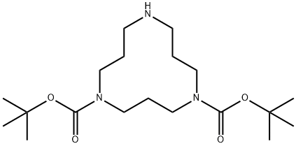 bis(1,1-diMethylethyl) 1,5,9-triazacyclododecane-1,5-dicarboxylate Structural
