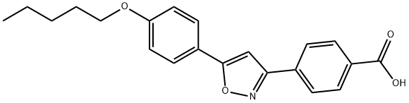 4-(5-(4-(pentyloxy)phenyl)isoxazol-3-yl)benzoic acid Structural Picture