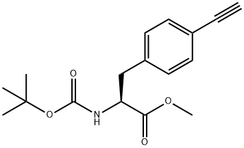 N-Boc-4-ethynyl-L-phenylalanine Methyl ester Structural