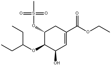 (3R,4R,5R)-4-(1-Ethylpropoxy)-3-hydroxy-5-[(Methylsulfonyl)oxy]-1-cyclohexene-1-carboxylic Acid Ethyl Ester Structural