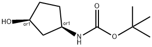 Carbamic acid, [(1R,3S)-3-hydroxycyclopentyl]-, 1,1-dimethylethyl ester, rel- Structural