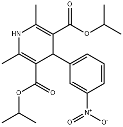 1,4-Dihydro-2,6-dimethyl-4-(3-nitrophenyl)-3,5-pyridinedicarboxylic acid bis(1-methylethyl) ester Structural