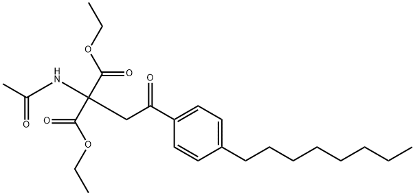 2-(Acetylamino)-2-[2-(4-octylphenyl)-2-oxoethyl]-propanedioic acid 1,3-diethyl ester Structural Picture