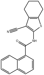 N-(3-Cyano-4,5,6,7-tetrahydrobenzo[b]thienyl-2-yl)-1-naphthalenecarboxamide Structural