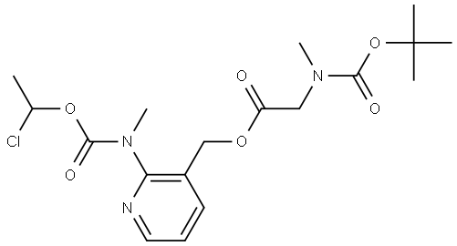 (2-(((1-Chloroethoxy)carbonyl)(methyl)amino)pyridin-3-yl)methyl 2-((tert-butoxycarbonyl)(methyl)amino)acetate Structural