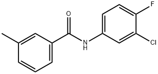 N-(3-chloro-4-fluorophenyl)-3-methylbenzamide Structural