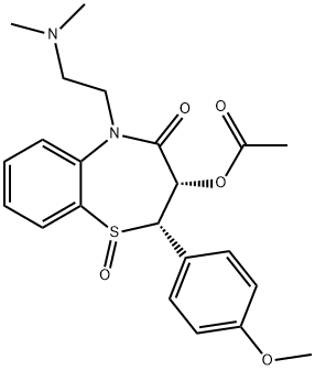 (2S,3S)-3-(Acetyloxy)-5-[2-(dimethylamino)ethyl]-2,3-dihydro-2-(4-methoxyphenyl)-1,5-benzothiazepin-4(5H)-one 1-oxide Structural