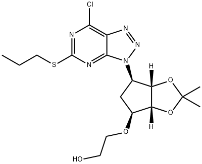 2-[[(3aR,4S,6R,6aS)-6-[7-Chloro-5-(propylthio)-3H-1,2,3-triazolo[4,5-d]pyrimidin-3-yl]tetrahydro-2,2-dimethyl-4H-cyclopenta-1,3-dioxol-4-yl]oxy]-ethanol Structural