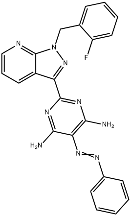 4,6-PyriMidinediaMine, 2-[1-[(2-fluorophenyl)Methyl]-1H-pyrazolo[3,4-b]pyridin-3-yl]-5-(phenylazo)- Structural