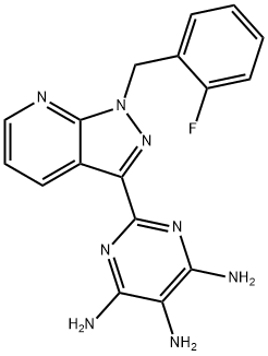 2-[1-(2-Fluorobenzyl)-1H-pyrazolo[3,4-b]pyridin-3-yl]pyriMidine-4,5,6-triaMine Structural