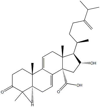 16α-Hydroxy-24-methylene-3-oxo-5α-lanosta-7,9(11)-diene-21-oic acid Structural