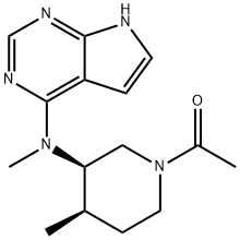 3-PiperidinaMine, 1-acetyl-N,4-diMethyl-N-1H-pyrrolo[2,3-d]pyriMidin-4-yl-, (3R,4R)- (9CI) Structural