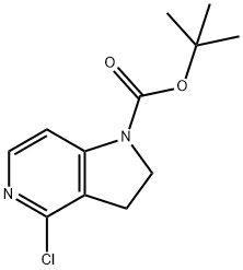 tert-Butyl 4-chloro-2,3-dihydro-1H-pyrrolo[3,2-c]pyridine-1-carboxylate Structural