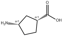 Cyclopentanecarboxylic acid, 3-amino-, (1R,3S)-rel- (9CI) Structural