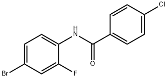 N-(4-bromo-2-fluorophenyl)-4-chlorobenzamide Structural