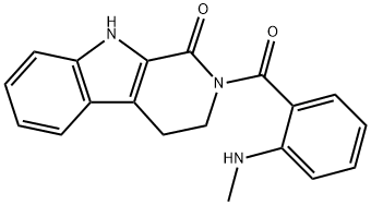 2-[2-(Methylamino)benzoyl]-3,4-dihydro-β-carboline-1(2H)-one Structural Picture