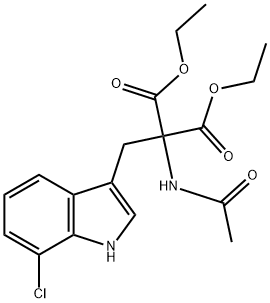 Propanedioic acid, 2-(acetylaMino)-2-[(7-chloro-1H-indol-3-yl)Methyl]-, 1,3-diethyl ester Structural
