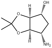 (3aS,4R,6S,6aR)-6-AMinotetrahydro-2,2-diMethyl-4H-cyclopenta-1,3-dioxol-4-ol Structural