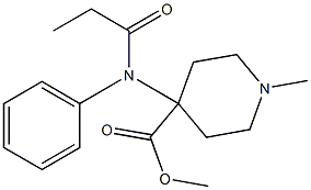 4-Piperidinecarboxylic acid, 1-Methyl-4-[(1-oxopropyl) phenylaMino]-, Methyl ester Structural