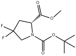 Methyl (R)-1-Boc-4,4-difluoropyrrolidine-2-carboxylate Structural Picture