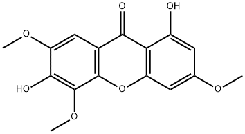 1,6-Dihydroxy-3,5,7-trimethoxyxanthone Structural