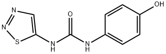 N-4-Hydroxyphenyl-N'-1,2,3-thiadiazol-5-ylurea Structural