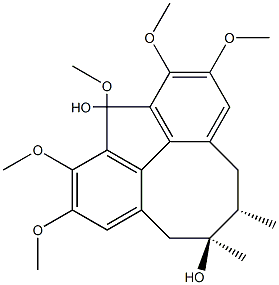 (6S,7S,12aR)-5,6,7,8-Tetrahydro-2,3,10,11,12-pentamethoxy-6,7-dimethyldibenzo[a,c]cyclooctene-1,7-diol Structural