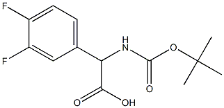 a-(Boc-aMino)-3,4-difluoro-benzene-acetic acid Structural