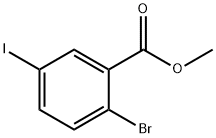 2-broMo-5-iodobenzoic acid Methyl ester Structural