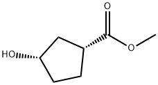 (cis)-3-Hydroxy-cyclopentanecarboxylic ac id Methyl ester Structural