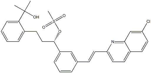 2-[2-[(3S)-3-[3-[(E)-2-(7-Chloro-2-quinolinyl)ethenyl]phenyl]-3-[(Methanesulfonyl)oxy]propyl]phenyl]-2-propanol Structural