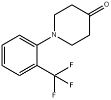 1-[2-(trifluoromethyl)phenyl]piperidin-4-one Structural