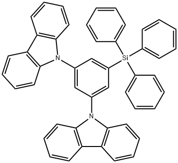 SiMCP , 9,9'-(5-(triphenylsilyl)-1,3-phenylene)bis(9H-carba Structural