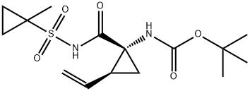 Tert-butyl [(1r,2s)-2-ethenyl-1-{[(1-Methylcyclopropyl)sulfonyl]carbaMoyl}cyclopropyl]carbaMate Structural