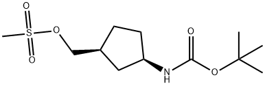CarbaMic acid, N-[(1R,3S)-3-[[(Methylsulfonyl)oxy]Methyl]cyclopentyl]-, 1,1-diMethylethyl ester Structural