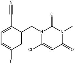 2-((6-chloro-3-Methyl-2,4-dioxo-3,4-dihydropyriMidin-1(2H)-yl)Methyl)-4-fluorobenzonitrile Structural